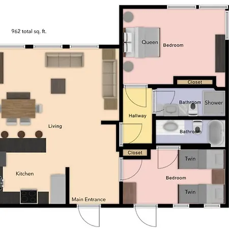 West End Winner - Hot Tub, Parking, Open Kitchen & Living Space Apartment *